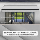 Outsunny 3.5 x 2.5m Electric Retractable Awning, Aluminium Frame, Light Grey