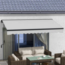 Outsunny 3.5 x 2.5m Electric Retractable Awning, Aluminium Frame, Light Grey