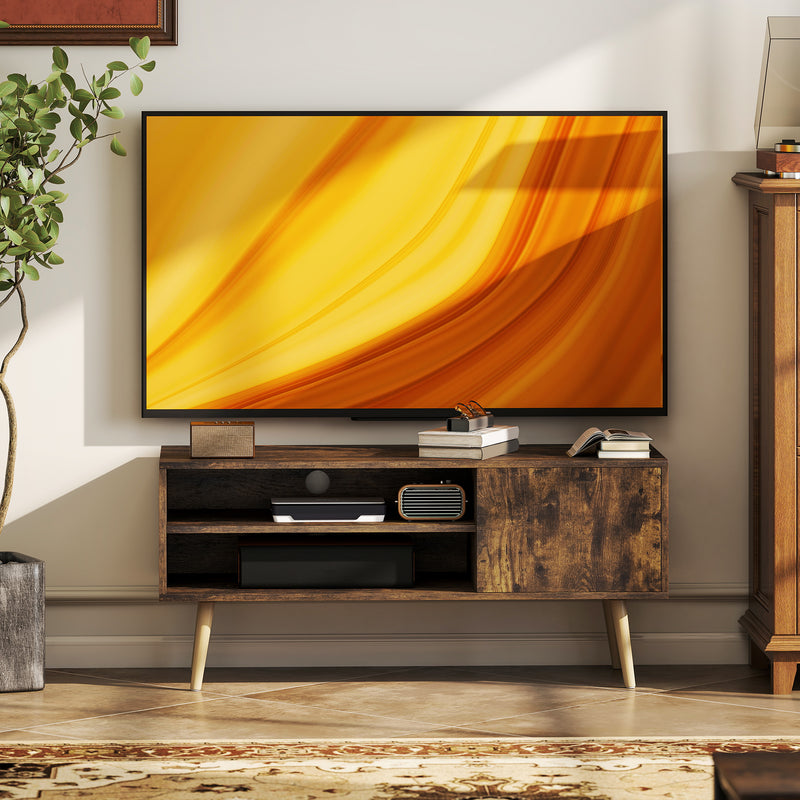 HOMCOM TV Unit Cabinet for TVs up to 55Inches with Cupboard Shelves