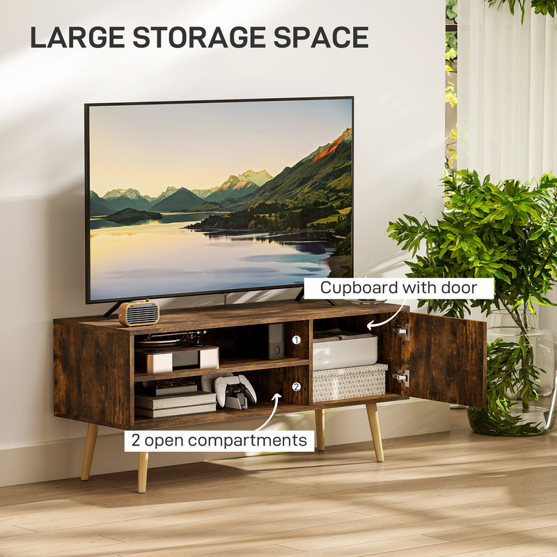 HOMCOM TV Unit Cabinet for TVs up to 55Inches with Cupboard Shelves