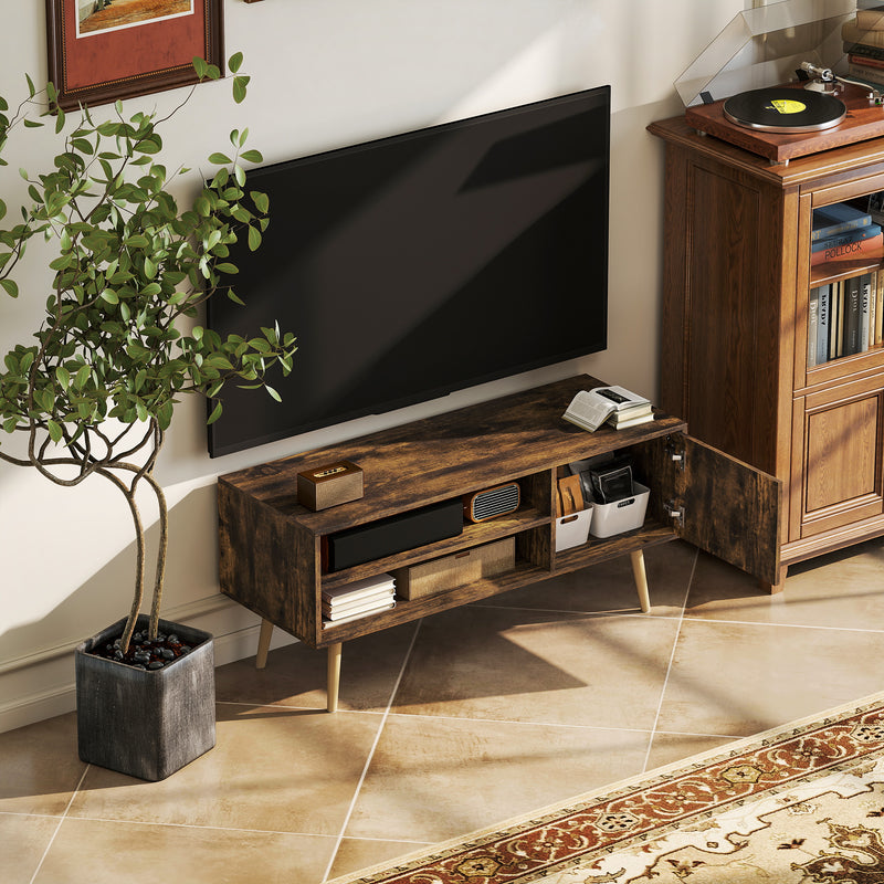 HOMCOM TV Unit Cabinet for TVs up to 55Inches with Cupboard Shelves