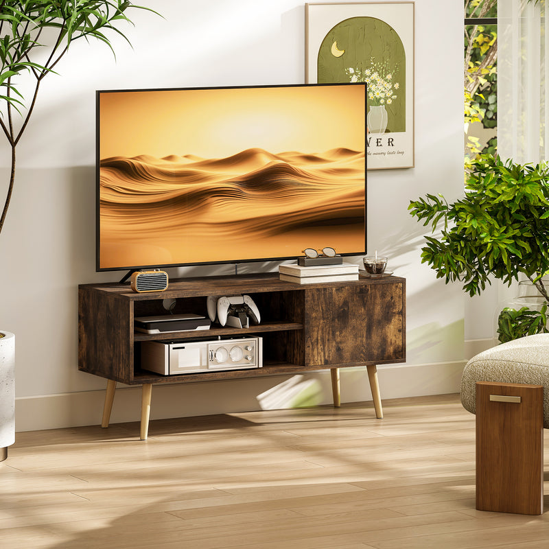 HOMCOM TV Unit Cabinet for TVs up to 55Inches with Cupboard Shelves