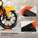 HOMCOM Motorcycle Wheel Roller Stand for Tyre Cleaning and Chain Lubrication