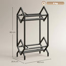 HOMCOM 50 CD Storage Rack, 2-Tier Metal Display Rack for CDs, DVDs, Black