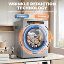HOMCOM 5/3 Kg Portable Vented Tumble Dryer Machine With Timer, Silver Tone