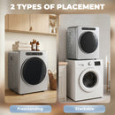 HOMCOM 5/3 Kg Portable Vented Tumble Dryer Machine With Timer, Silver Tone