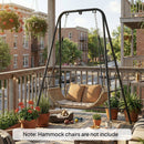 Outsunny Hammock Chair Stand Only for Indoor Outdoor 150KG Load Black
