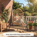 Outsunny Hammock Chair Stand Only for Indoor Outdoor 150KG Load Black