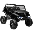HOMCOM 12V Licensed Mercedes-Benz Unimog, Kids Electric Ride on Car - Black