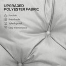 Outsunny 3 Seater Garden Bench Cushion Outdoor Seat Pad w/ Ties Light Grey