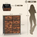 HOMCOM Fabric Chest Of Drawers, 8 Drawer Dresser For Bedroom