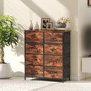 HOMCOM Fabric Chest Of Drawers, 8 Drawer Dresser For Bedroom