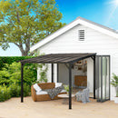 3 x 4.3m Pergola Kit Gazebo with UPF 50+ and Waterproof Polycarbonate Roof