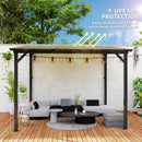 3 x 4.3m Pergola Kit Gazebo with UPF 50+ and Waterproof Polycarbonate Roof