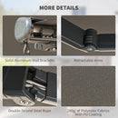 Outsunny DIY Retractable Canopy with Remote Controller for Patio, Light Grey