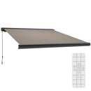 Outsunny DIY Retractable Canopy with Remote Controller for Patio, Light Grey