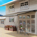 Outsunny DIY Retractable Canopy with Remote Controller for Patio, Light Grey