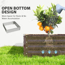 Outsunny Raised Garden Bed Metal Patio Backyard Flower Planter, Silver Tone