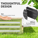 Outsunny Raised Garden Bed Metal Patio Backyard Flower Planter, Silver Tone