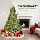 HOMCOM 180cm Christmas Tree with Colourful DIY LEDs, Remote, Carolina Pine