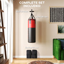 SPORTNOW Unfilled Punch Bag with Boxing Gloves and Wall Mounted Bracket