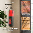 SPORTNOW Unfilled Punch Bag with Boxing Gloves and Wall Mounted Bracket