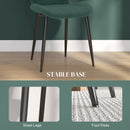 HOMCOM Modern Style Kitchen Chairs Set Of 4 With Flannel Upholstered, Light Grey