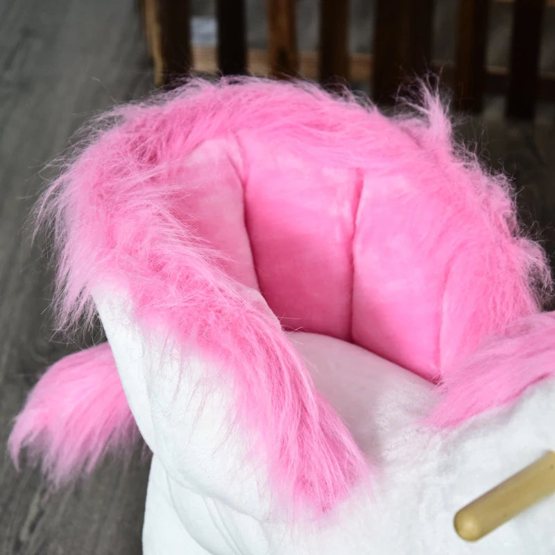 HOMCOM children's Rocking Unicorn - Pink & White