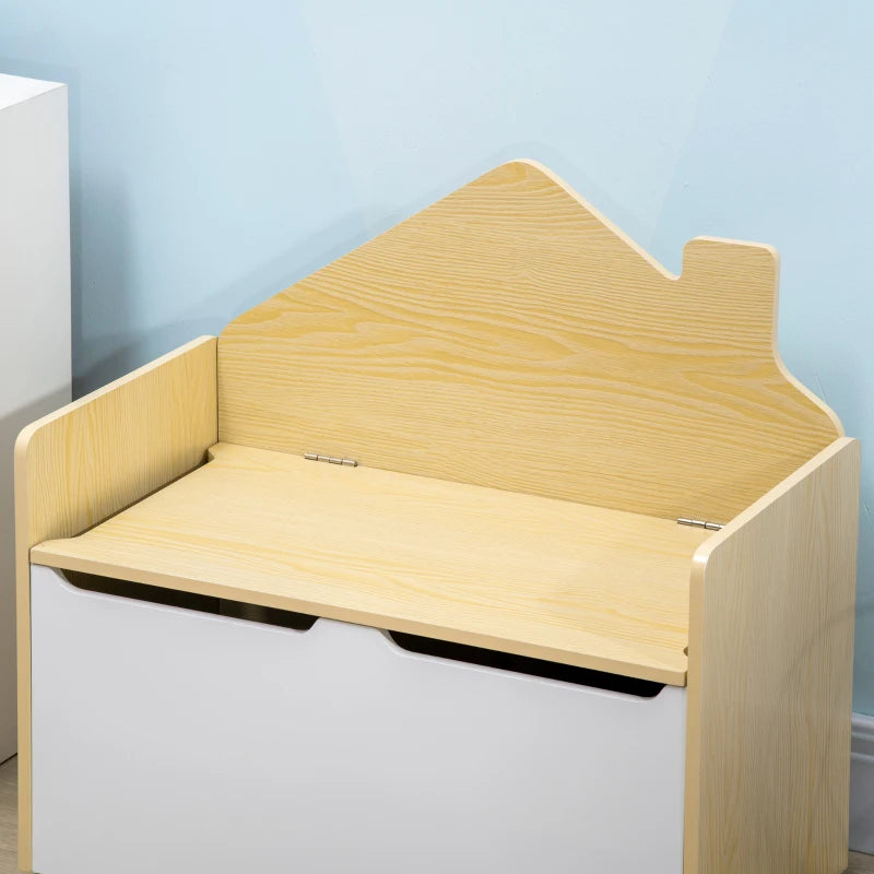 HOMCOM Kids Storage Bench - White