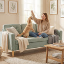 HOMCOM Modern 3 Seater Sofa with Hidden Storage and Rubber Wood Legs