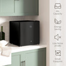 HOMCOM 46L Counter Top Fridge Mini Fridge with Lock Chiller Box