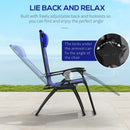 Outsunny 2 Pcs Zero Gravity Lounger Folding Recliner Chair W/ Cup Holder