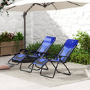 Outsunny 2 Pcs Zero Gravity Lounger Folding Recliner Chair W/ Cup Holder
