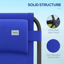 Outsunny 2 Pcs Zero Gravity Lounger Folding Recliner Chair W/ Cup Holder