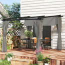 Outsunny 3 X 3(m) Metal Pergola With Retractable Roof And Sidewalls, Light Grey