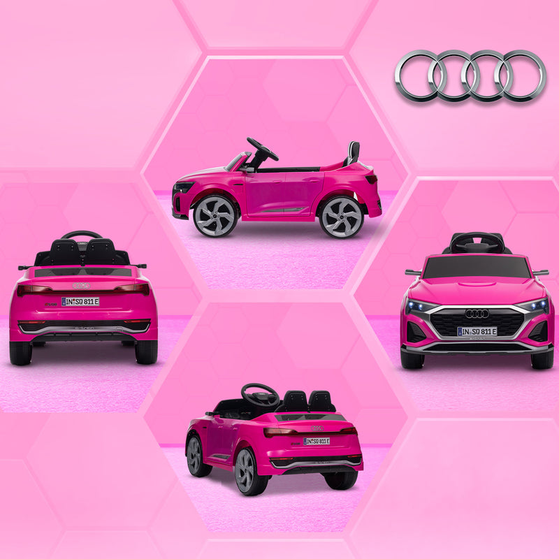 AIYAPLAY Audi Q8 e-tron Sportback Kids Electric Car w/ Remote - Pink