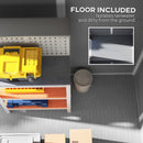 Outsunny 4 x 6ft Plastic Garden Shed with Floor, Window and Lockable Door