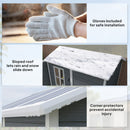 Outsunny 4 x 6ft Plastic Garden Shed with Floor, Window and Lockable Door