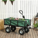 Outsunny Garden Cart With Removable Liner, Quick-Release Sides