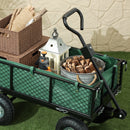 Outsunny Garden Cart With Removable Liner, Quick-Release Sides