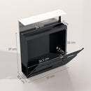 HOMCOM Wall Mounted Post Box, Weatherproof Letterbox with Lock
