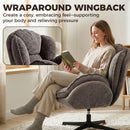 HOMCOM Accent Chair with Swivel for Living Room Grey