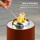 Outsunny Stainless Steel Smokeless Wood Burning Firepit Garden Fire Pit