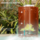 Outsunny Stainless Steel Smokeless Wood Burning Firepit Garden Fire Pit