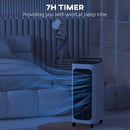 HOMCOM Mobile Air Cooler For Home Office, With Oscillation, Ice Packs