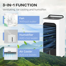 HOMCOM Mobile Air Cooler For Home Office, With Oscillation, Ice Packs