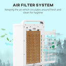 HOMCOM Mobile Air Cooler For Home Office, With Oscillation, Ice Packs