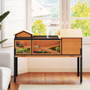 PawHut Wooden Tortoise House With Stand Legs