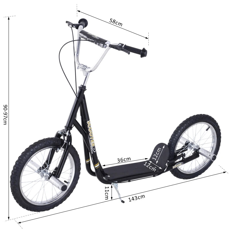 HOMCOM Youth Scooter -  Black