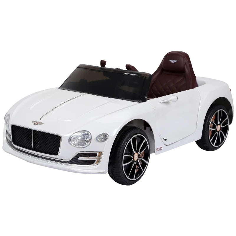 HOMCOM Kids Electric Ride-on Car with Lights-White